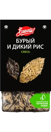 Крупы Смесь бурый и дикий рис Bravolli!